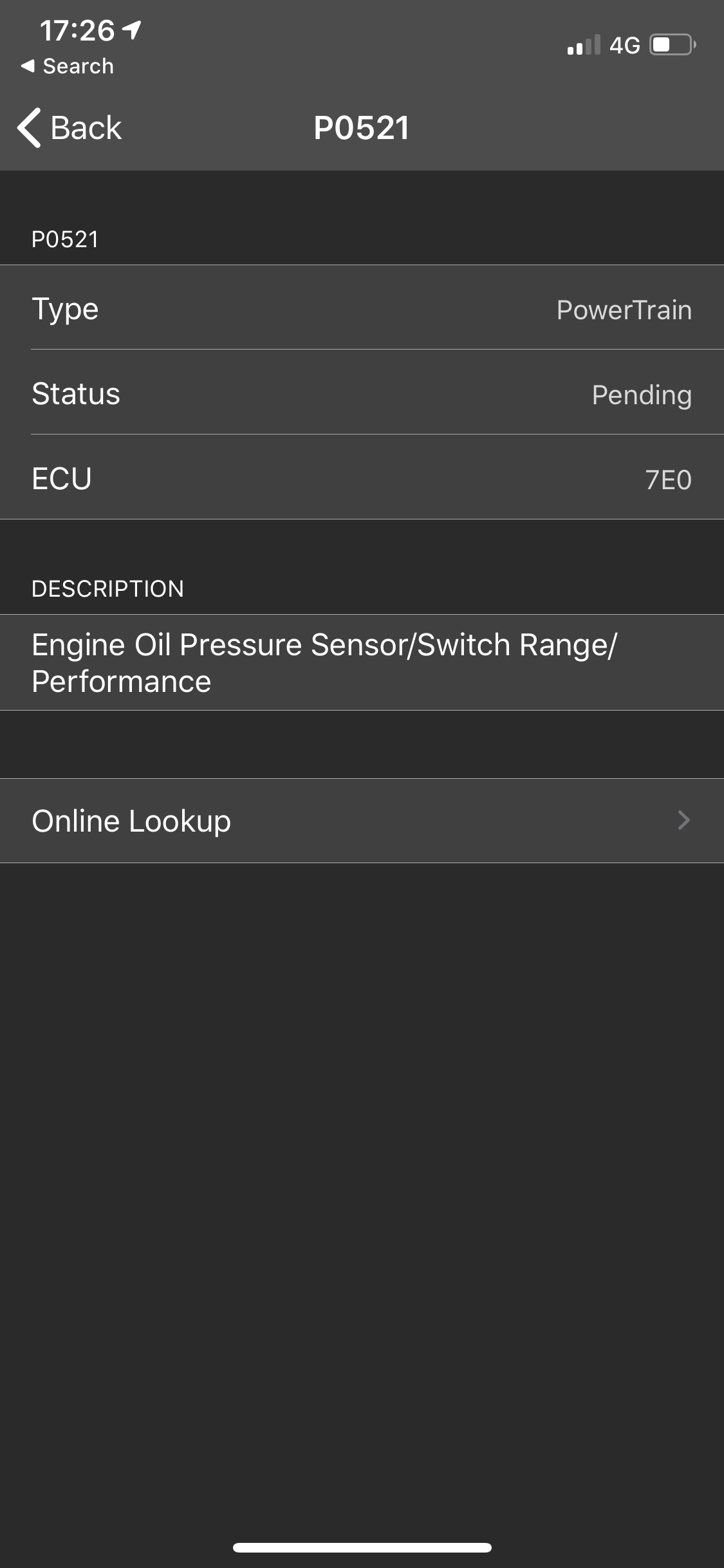 Holden VE Oil Pressure Error P0521